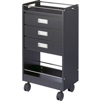 アプリワゴン 木製タイプ 黒木目 24-7939-00 松吉医科器械（直送品）