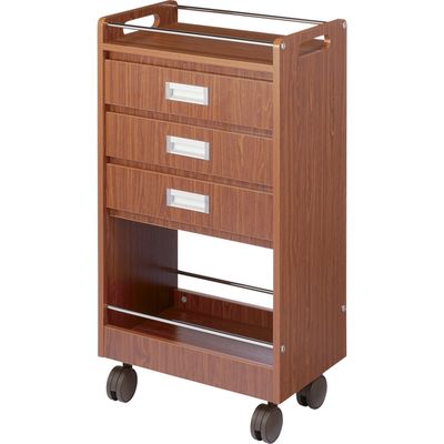 アプリワゴン 木製タイプ ウォールナット 24-7939-01 松吉医科器械（直送品）