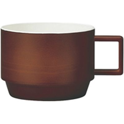 カノー スタッキングマグ 木目ダーク 介護 食器  24-7700-01 1セット(5個)（直送品）