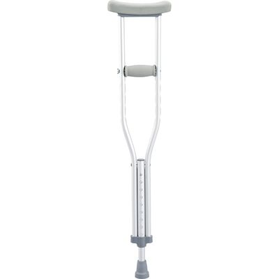 松吉医科器械 ホスピタル松葉杖(アルミ製) シルバー+グレー 24-7843-00 1個（直送品）