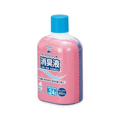 新輝合成 ポータブルトイレ用消臭液 石けんの香り 400mL 1本入 7-5373-01 1個（直送品）
