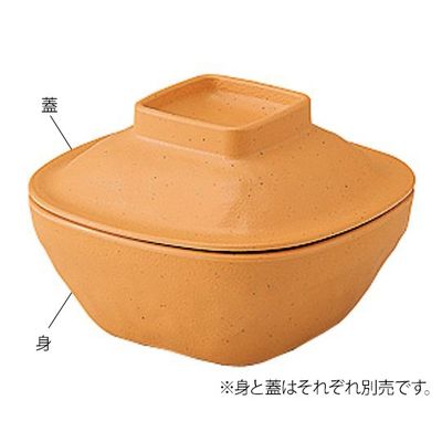 信濃化学工業 業務用樹脂食器 凛 角型小鉢 身 こはく 5017-KK 1個 7-5933-04（直送品）