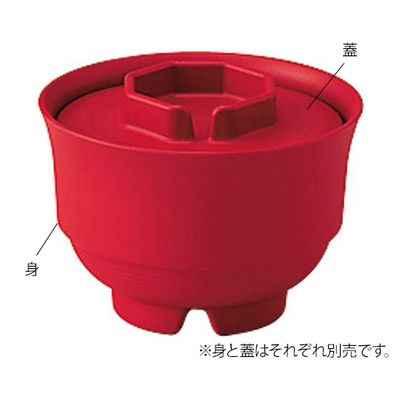 信濃化学工業 業務用樹脂食器 凛 汁椀(中) 身 朱 5006-SYU 1個 7-5933-06（直送品）