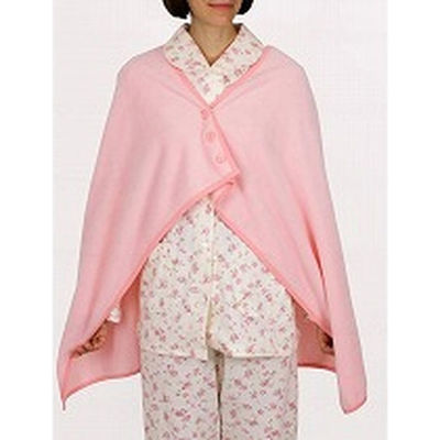 神戸生絲 フリース マルチひざかけ ピーチ No.98 1 ウェルファンカタログ ウェルファンコード：921426（直送品）