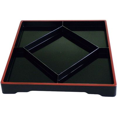 ニシキ ひぜん（36）赤フチ フタ付 2345362050 30組（5×6）（直送品）