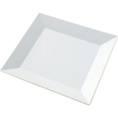 ニシキ 角皿（25）本体 白磁 2131250300 160枚（10×16）（直送品）