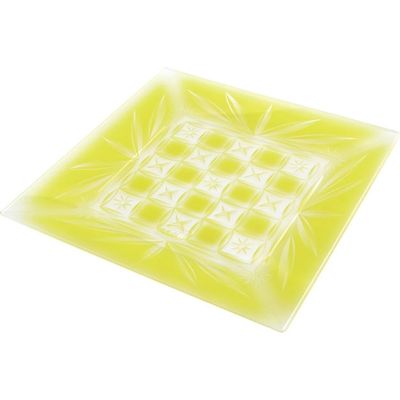 ニシキ 角皿（20）本体 錦切子・黄 2131205500 240枚（20×12）（直送品）