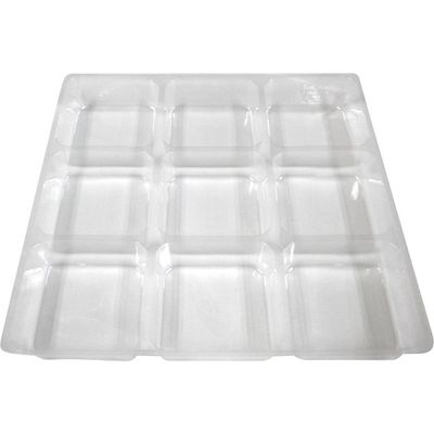 ニシキ 角皿（H-20）用 9個仕切 透明 2917209000 240枚（20×12）（直送品）