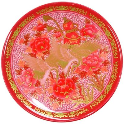 ニシキ 高台皿（尺1） 赤有田 2110333560 30枚（5×6）（直送品）