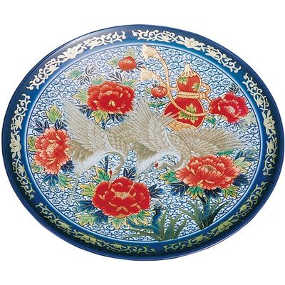 ニシキ 高台皿（尺1） 紺有田 2110333550 30枚（5×6）（直送品）