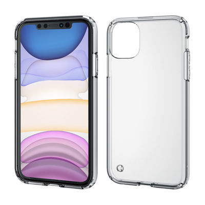 iPhone 11 6.1インチ アイフォン ケース 耐衝撃 ポリカーボネート TPU シンプル 高透明 クリア PM-A19CHVCCR（直送品）