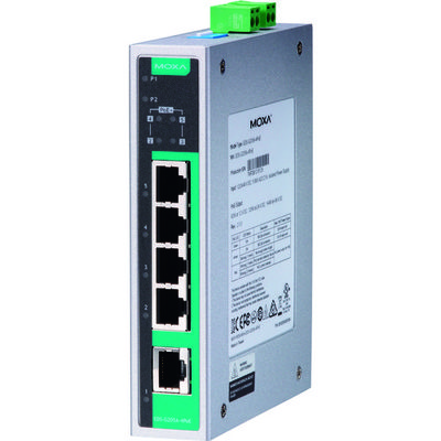 MOXA 5ポート(RJ45 PoE×4、RJ45×1) フルギガビット アンマネージド イーサネットスイッチ EDS-G205A-4POE（直送品）