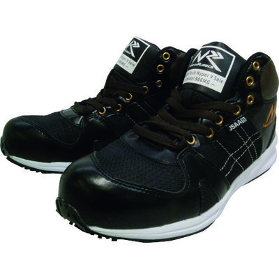 日進ゴム 日進 プロテクティブスニーカーミドルカット ブラック 26.0cm V906MG-BK-26.0 1足 137-4219（直送品）