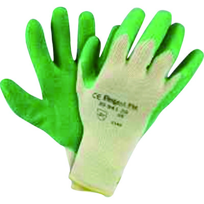 ハネウェル 天然ゴム背抜き手袋 デックスグリップ クリーム×緑 サイズ07(S) 2094138IP-07 1双 116-3648（直送品）