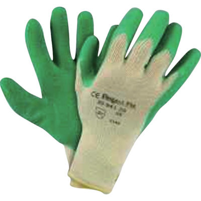 ハネウェル 天然ゴム背抜き手袋 デックスグリップ クリーム×緑 サイズ08(M) 2094138IP-08 1双 116-3649（直送品）