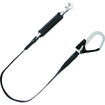 TJMデザイン タジマ ハーネス用ランヤード平ロープ シングル L1 A1FR150-L1BK 1本(1個) 168-0032（直送品）