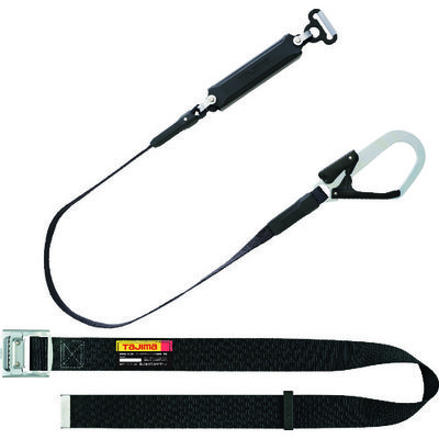 TJMデザイン タジマ 胴ベルト スチール M 黒 平ロープ A環L1セット B1SMFR-AL1BK 1セット 168-1566（直送品）