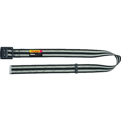 TJMデザイン タジマ 胴ベルト アルミワンフィンガー黒バックルボーダー柄 ボーダー白 Lサイズ BAL145-BWH 1冊（直送品）