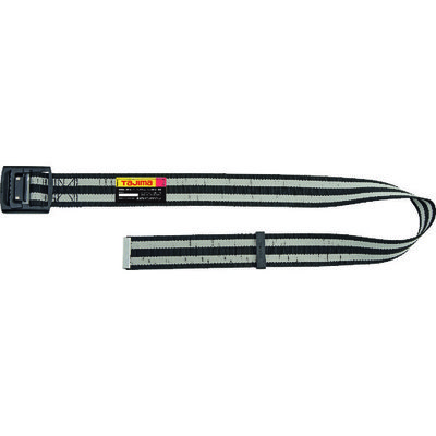 TJMデザイン タジマ 胴ベルト アルミワンフィンガー黒バックルボーダー柄 ボーダー白 Mサイズ BAM125-BWH 1個（直送品）