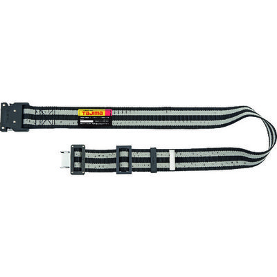 TJMデザイン タジマ 胴ベルト アルミワンタッチ黒バックルボーダー柄 ボーダー白 Lサイズ BWL145-BWH 1個 168-0068（直送品）