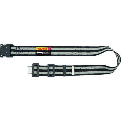 TJMデザイン タジマ 胴ベルト アルミワンタッチ黒バックルボーダー柄 ボーダー白 Mサイズ BWM125-BWH 1個 168-0037（直送品）