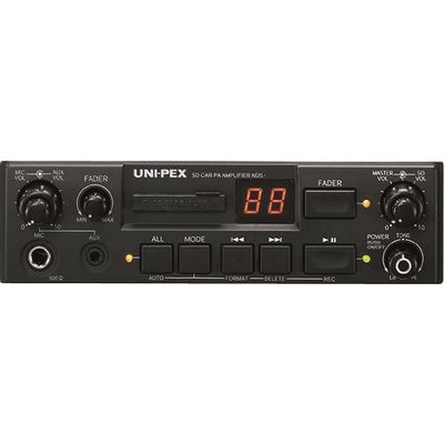 ユニペックス SDレコーダー付車載アンプ 20W 12V用 NDS-202A 1台 268-5998（直送品）