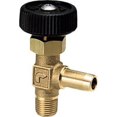 オンダ製作所 アングルミニチュアバルブ R1/8×ストレートφ8 黄銅ハンドル OMV-500-3 1個 267-0508（直送品）