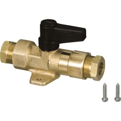 オンダ製作所 灯油中間コック ボールバルブタイプ φ8×φ8 OF-630 1個 216-9760（直送品）