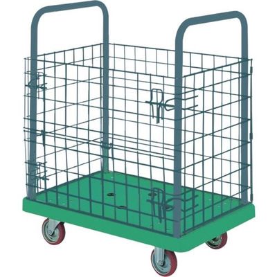 石川製作所 アイケー 樹脂製金網付台車 P107G 1台 126-4707（直送品）