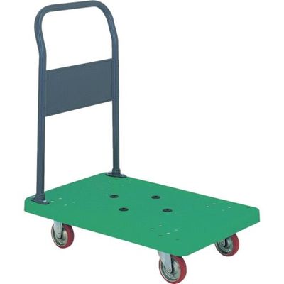 石川製作所 アイケー 樹脂製運搬車 固定ハンドルタイプ 均等荷重150kg P102G 1台 126-4719（直送品）