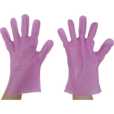 東京パック エンボス手袋五本絞り化粧箱M ピンク PGK-M 1セット(4000枚:200枚×20箱) 159-2286（直送品）