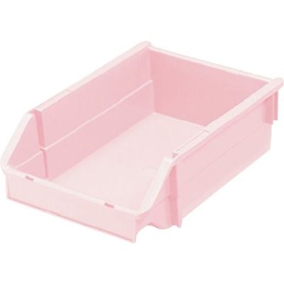 ヒシ T型コンテナ(ネスティングタイプ) パステルピンク W192×D285×H90 PAT-3-PN 1セット(10個)（直送品）