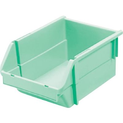 ヒシ T型コンテナ(ネスティングタイプ) パステルグリーン W192×D285×H140 PAT-5-PG 1セット(12個)（直送品）