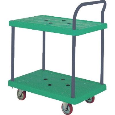 石川製作所 アイケー 樹脂製2段式ハンドル台車 P104 1台 126-4735（直送品）