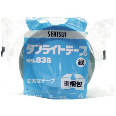 積水化学工業 積水 タフライトテープ#835 50X100 緑 P40M03 1セット(50巻) 159-2310（直送品）