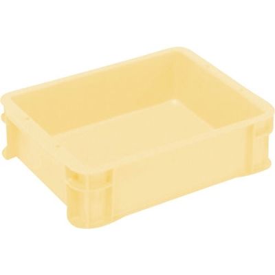 三菱ケミカル ヒシ S型コンテナ パステルイエロー 有効内寸312×237×83mm PAS-6-PY 1個 368-9338（直送品）