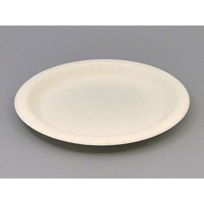 ペーパーウェア 紙皿 ナチュラルパルププレート22cm【weeco】 00413805 1セット(1袋(100枚)×8)（直送品）