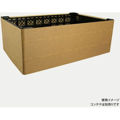 パックスタイル ＰOP用品 コンテナスリーブ エンボス茶無地  00592594 50枚(10枚×5)（直送品）