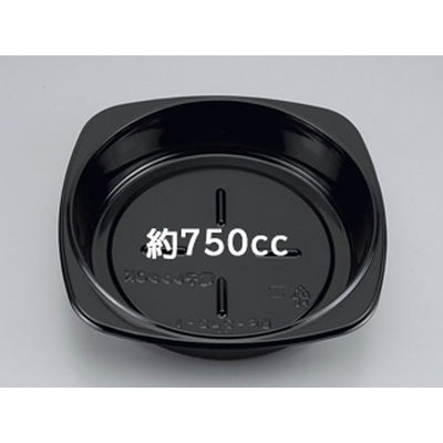 シーピー化成 惣菜容器 BF-242-1黒本体 0140242010525 1袋(50個)（直送品）