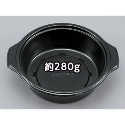 シーピー化成 どんぶり容器 デリカ BF-386-A黒本体 0140386100525 1袋(50個)（直送品）