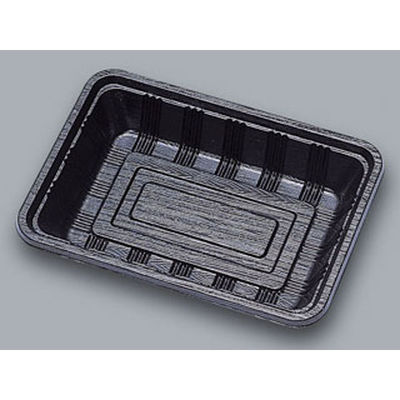 福助工業 弁当容器 LC新 LC-506黒 透明蓋付 0576107 1袋(50個)（直送品）