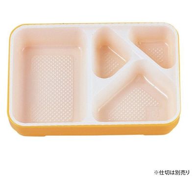 タカギ産業  弁当容器 B-193Y [本体]イエロー10 [蓋]イエロー10・バス 1014899 100枚(10枚×10)（直送品）