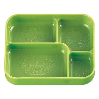 タカギ産業 弁当容器 B-204 [本体]サバンナグリーン [蓋]サバンナグリーン・スウィートベアー 1017399 100枚（直送品）