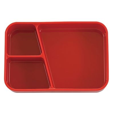 タカギ産業  弁当容器 B-608A [本体]赤07 [蓋]透明・クローバー(グリーン) 1025199 100枚(10枚×10)（直送品）