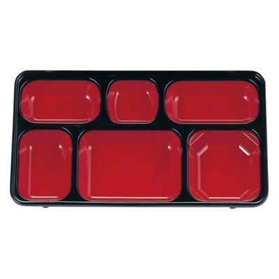 タカギ産業  弁当容器 BW-410 [本体]黒・内赤01 [蓋]黒・ラディッシュ 1112699 100枚(10枚×10)（直送品）