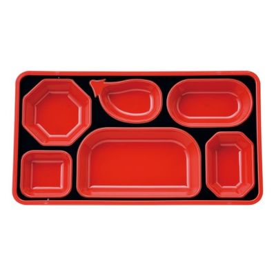 タカギ産業  弁当容器 FW-1100 [本体]黒・内赤40 [蓋]黒・みやこわすれ 1133799 100枚(10枚×10)（直送品）