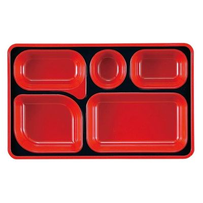 タカギ産業  弁当容器 FW-1300 [本体]黒・内赤40 [蓋]透明・花吹雪(ピンク) 1134699 100枚(10枚×10)（直送品）