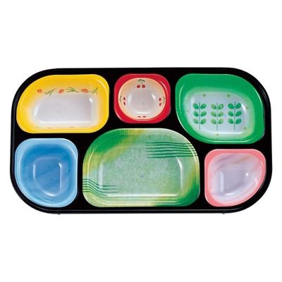 タカギ産業  弁当容器 PR-9 [本体]黒・内A [蓋]透明・花吹雪(ピンク)浅蓋 1152999 100枚(10枚×10)（直送品）