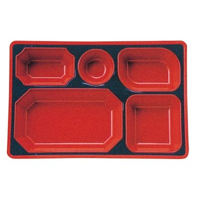 タカギ産業  弁当容器 FW-1200 [本体]紺・内赤40 [蓋]透明・花吹雪(グリーン) 1133999 100枚(10枚×10)（直送品）