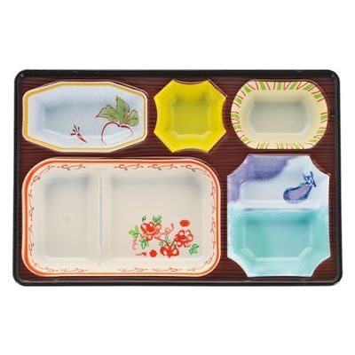 タカギ産業  弁当容器 PR-12 [本体]黒・内B [蓋]透明・花吹雪(イエロー) 1153899 100枚(10枚×10)（直送品）